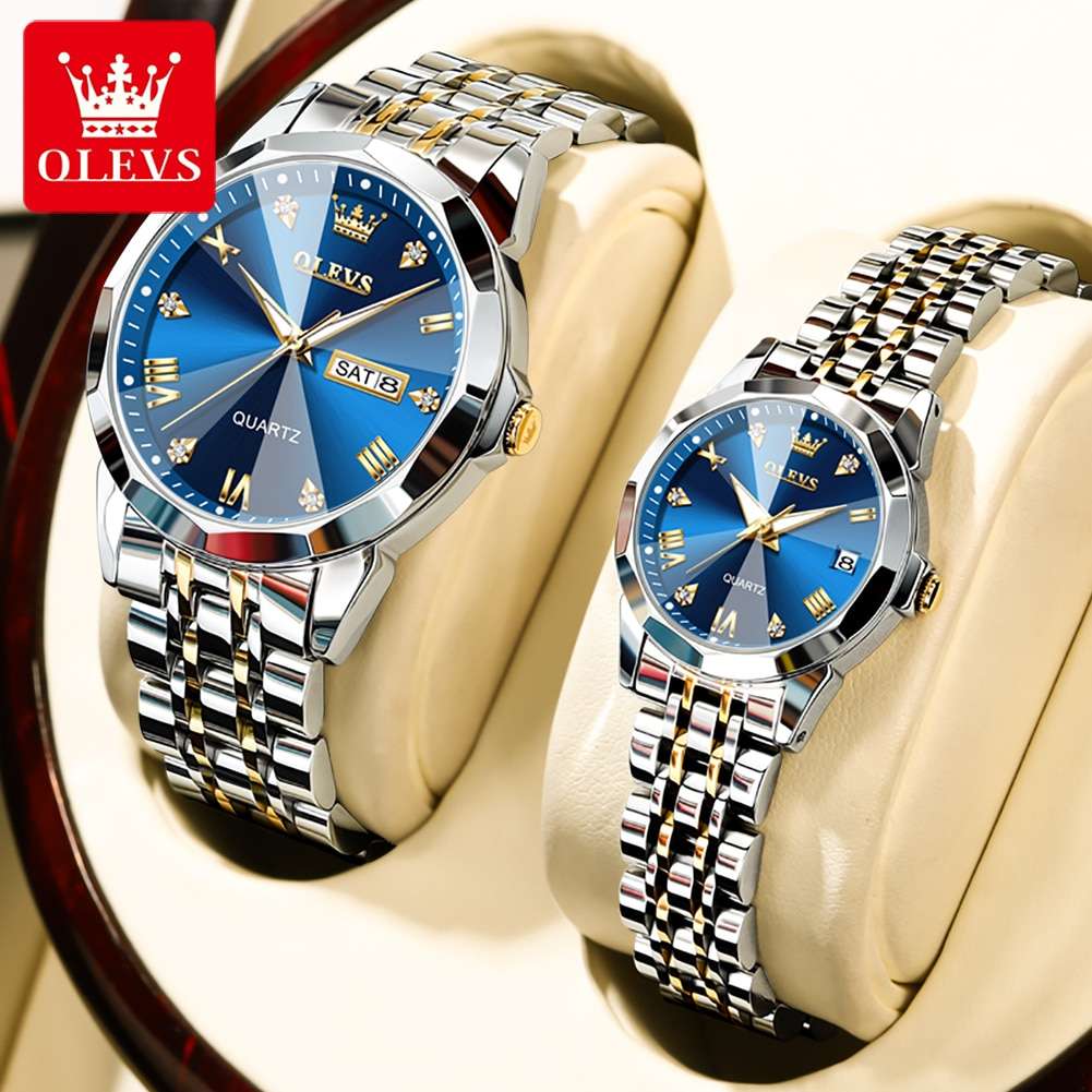 ✨ OLEVS 5563 Couple Watch (With Box) ✨Good